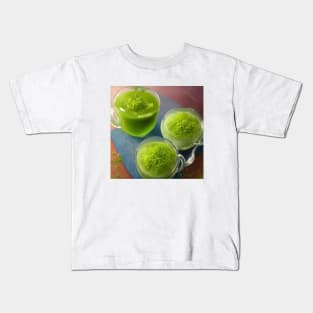 Matcha Tea Time Cup Herbs Kids T-Shirt